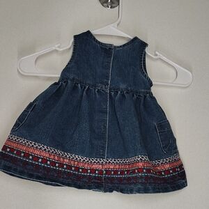 Old Navy Denim Kids Dress with Red Pattern